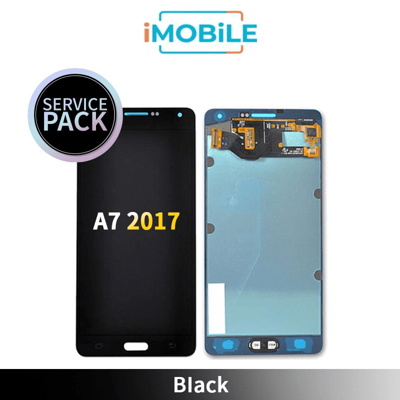 Samsung Galaxy A7 2017 A720 LCD and Digitizer Assembly Black Serivce Pack GH97-19723A