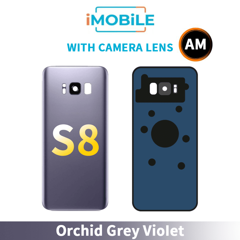 Samsung Galaxy S8 Back Cover Aftermarket With Camera Lens [Orchid Grey Violet]