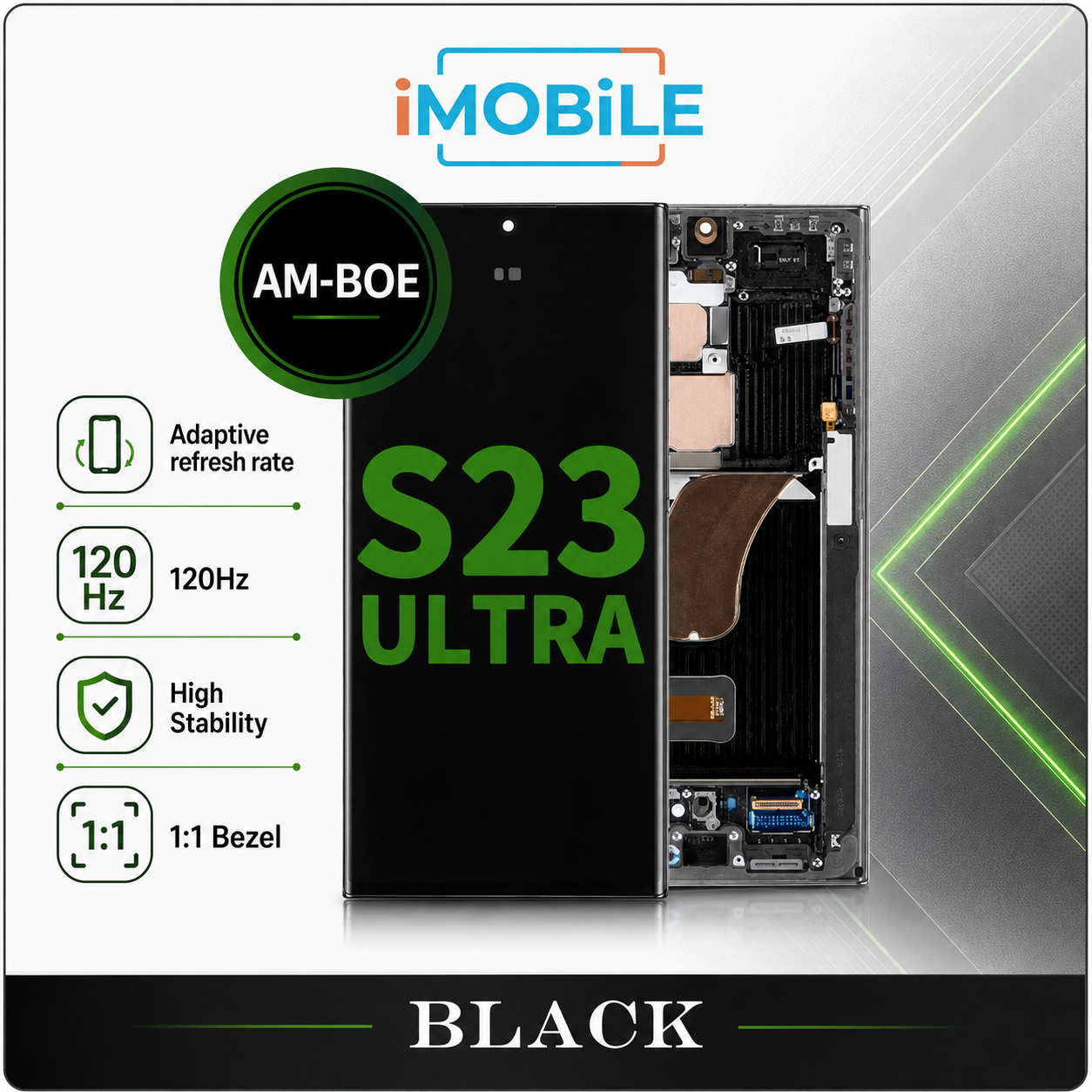 Samsung Galaxy S23 Ultra 5G (S918)  LCD Touch Digitizer Screen [Aftermarket-BOE] [Black]