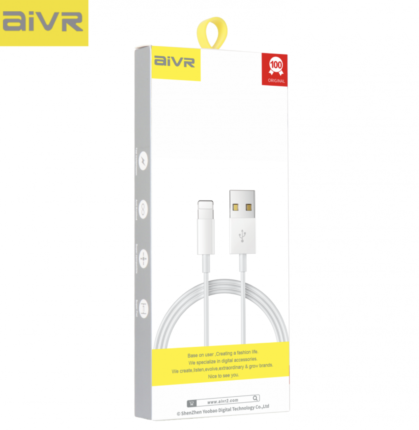 AiVR 1m USB to Lightning Cable, 3A