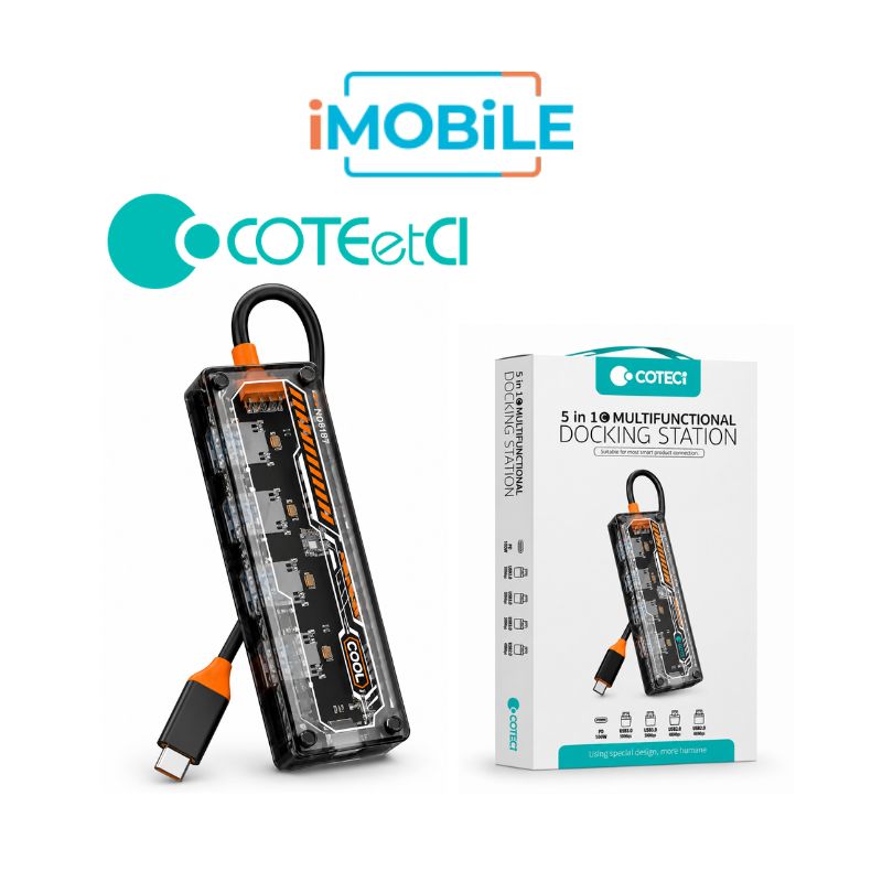 COTECi 16021 USB-C Five-in-One USB HUB [USB-C to 5 Ports]