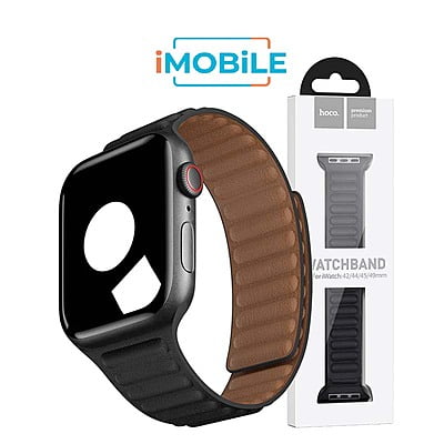 HOCO Apple Watch Leather Magnetic Link Band for All Series, 42 / 44 /45 / 49 mm