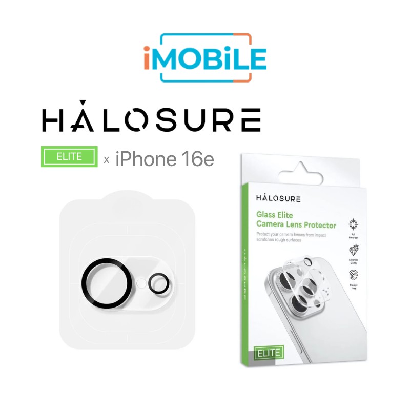 Halosure Rear Camera Tempered Glass Protector, iPhone 16e