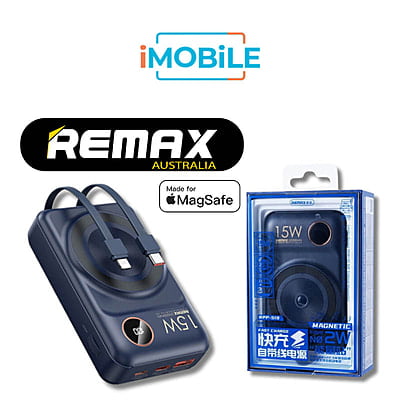 REMAX Lecho Series 22.5W MagSafe Power Bank [RPP-519] [10K mAh] [2 Ports + Wireless MagSafe]