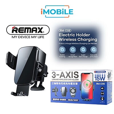 Remax Raythony Series [RC-C05] Car Holder with Wireless Charging (Qi)