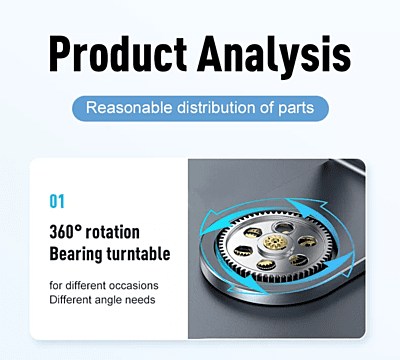 Rock Rotating Foldable Aluminium Alloy Desktop Holder