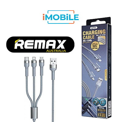 Remax [RC-124th] USB to 3-in-1 Charging Cable, 3.1A