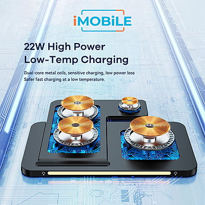 Remax [RP-W70] High Power 3 in 1 Foldable Wireless Charger, 22W