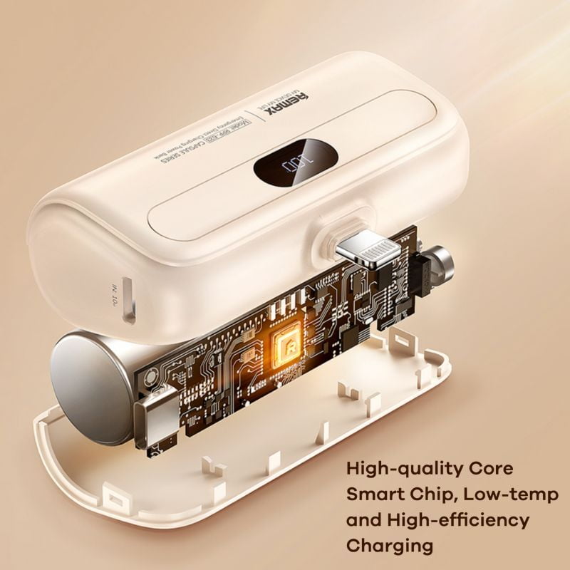 Remax RPP-633 Capsule Series Mini Power Bank with Lightning Port [5000 mAh]