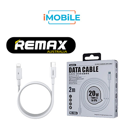 Remax [RC-183i] 2m Type-C to Lightning Cable, PD 20W