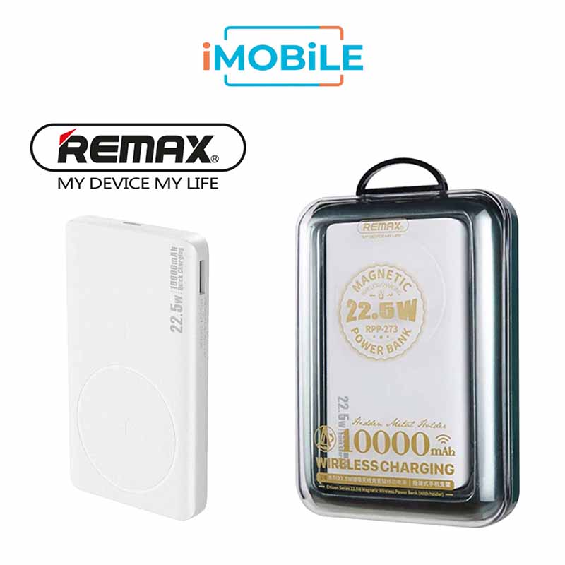 Remax 22.5W Chiuen Series Power Bank with Magsafe Wireless Charge and Holder [RPP-273] [10,000 mAh] [2 Ports + Wireless MagSafe]