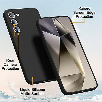 Roar Liquid Silicon [Space] Case, Samsung s24 Plus [Black]