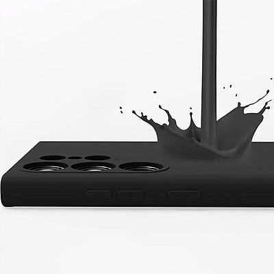 Roar Liquid Silicon [Space] Case, Samsung s24 Ultra [Black]
