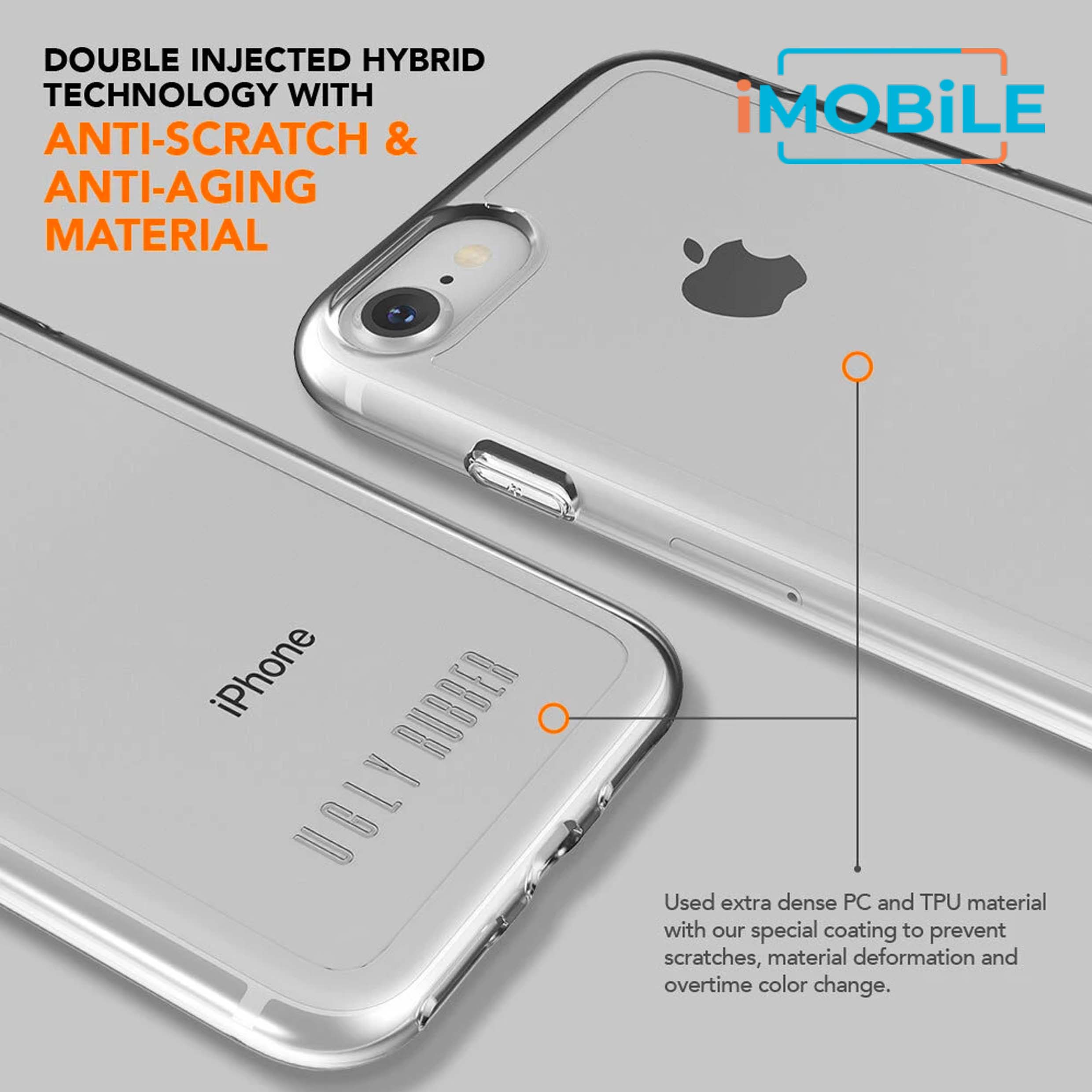 UR Pure Transparent Armor, iPhone 6/7/8 Plus [1.2M Drop Protection]