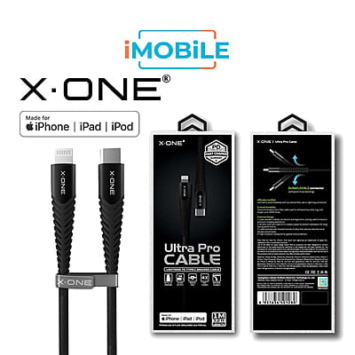 X-One [MFI] 1m Type-C to Lightning Cable, PD 20W, Sturdy and Super Durable