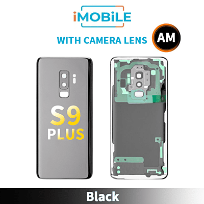 Samsung Galaxy S9 Plus Back Cover Aftermarket With Camera Lens [Black]