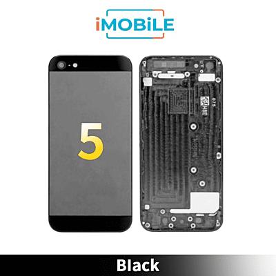 iPhone 5 Compatible Back Cover Full Housing Black