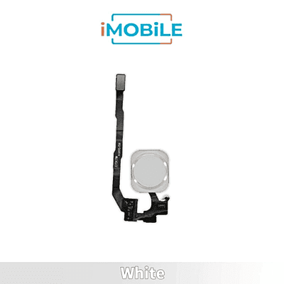 iPhone 5S Compatible Home Button With Flex Cable [White]