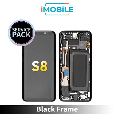 Samsung Galaxy S8 G950 LCD Touch Digitizer Screen [Black Frame] Service Pack