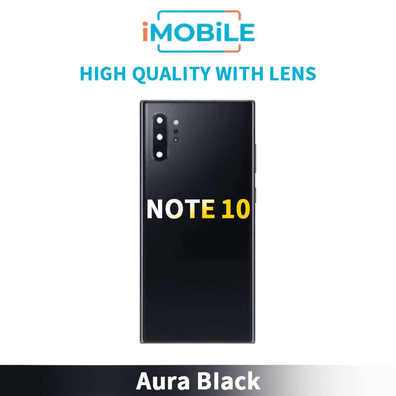 Samsung Galaxy Note 10 (N970) Back Cover [High Quality with Lens] [Aura Black]