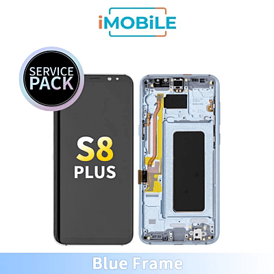 Samsung Galaxy S8 Plus G955 LCD Touch Digitizer Screen with [Blue Frame] Service Pack