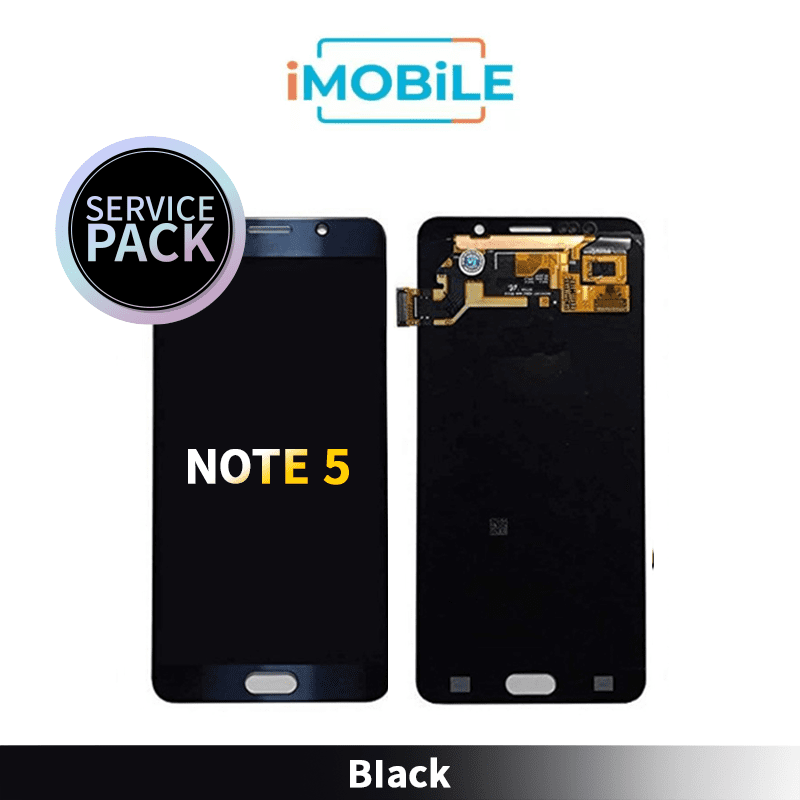 Samsung Galaxy Note 5 Digitizer and LCD Assembly Black Service Pack [Include Adhesive]