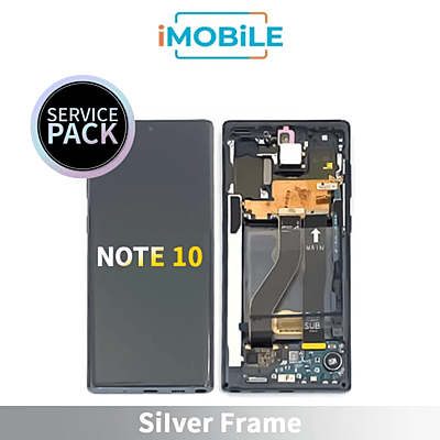Samsung Galaxy Note 10 (N970) LCD Touch Digitizer Screen [Service Pack] [Silver Frame]