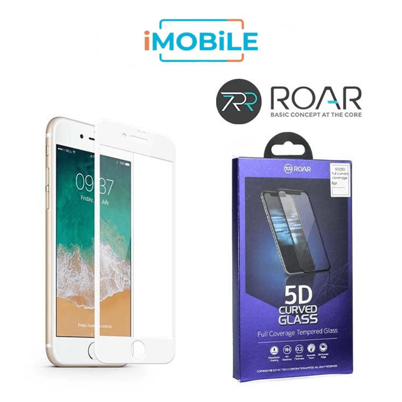 Roar 2.5D Tempered Glass, iPhone 6 Plus/6s Plus [White]