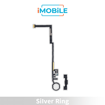 iPad 5 (2017) / iPad 6 (2018) Compatible Home Button Flex [Silver Ring]