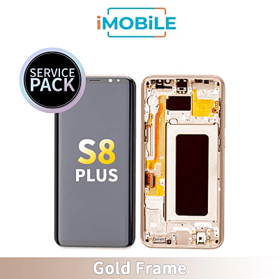 Samsung Galaxy S8 Plus G955 LCD Touch Digitizer Screen with [Gold Frame] Service Pack