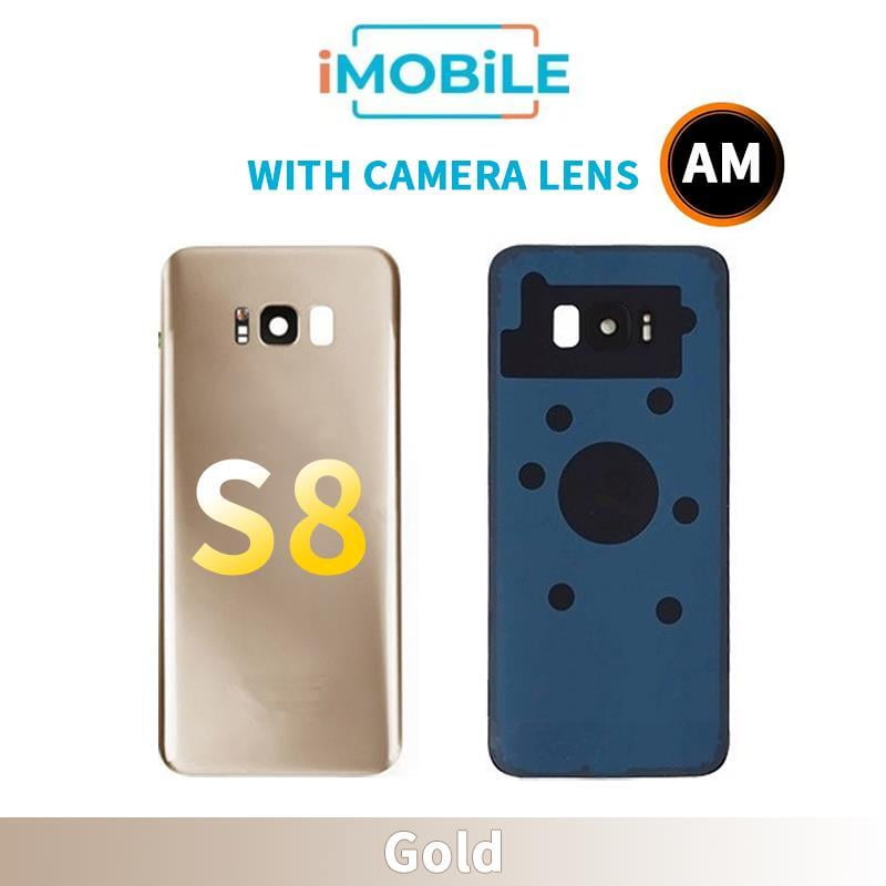Samsung Galaxy S8 Back Cover Aftermarket With Camera Lens [Gold]