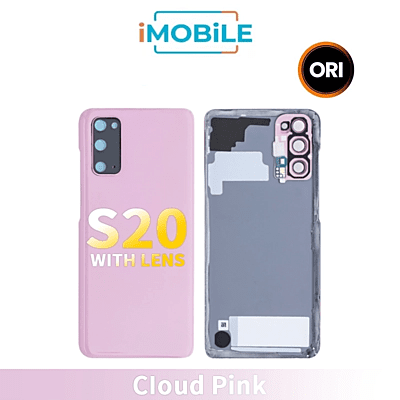 Samsung Galaxy S20 G980 Back Cover Glass With Lens [Secondhand] [Cloud Pink]