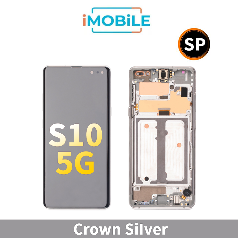 Samsung Galaxy S10 [5G] G977 LCD Touch Digitizer Screen [Service Pack] [Crown Silver]