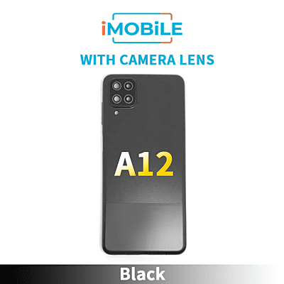 Samsung Galaxy A12 A125 Back Cover with Camera Lens [Black]