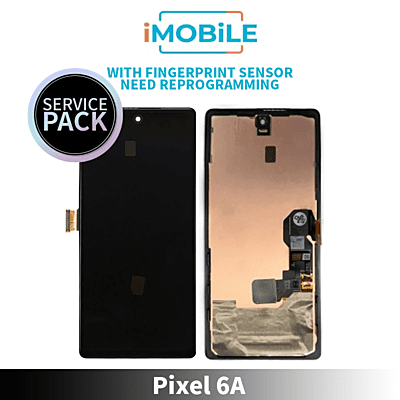 Google Pixel 6A LCD Touch Digitizer Screen [Service Pack] (With Fingerprint Sensor need Reprogramming)