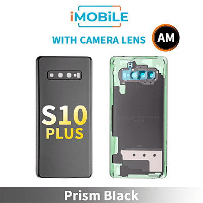 Samsung Galaxy S10 Plus Back Cover Aftermarket with Camera Lens [Prism Black]