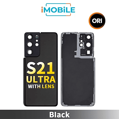 Samsung Galaxy S21 Ultra (G998) Back Cover Glass With Lens [Secondhand] [Black]