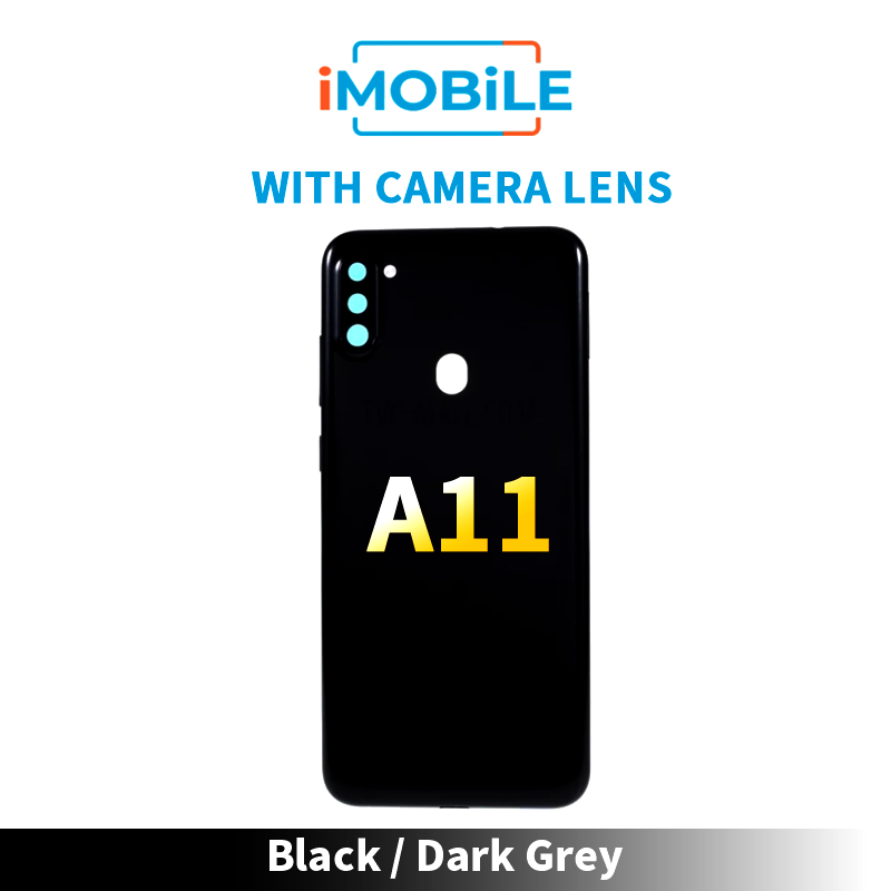 Samsung Galaxy A11 (A115) Back Cover with Camera Lens [Black / Dark Grey]