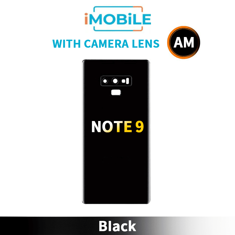 Samsung Galaxy Note 9 Back Cover Aftermarket with Camera Lens [Black]