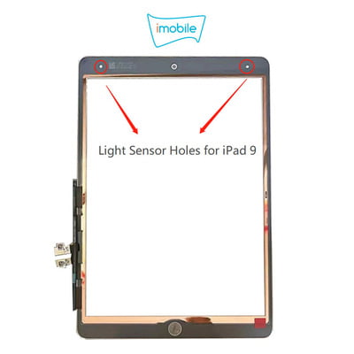 iPad 9 (2021) (10.2 inch) Compatible Touch Digitizer Screen [AAA With Light Sensor Holes] [White]