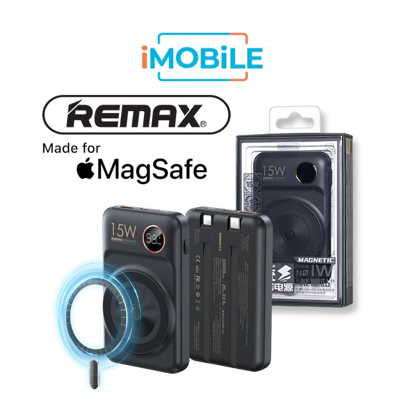 REMAX Lecho Series 22.5W MagSafe Power Bank [RPP-527] [10K mAh] [2 Ports + Wireless MagSafe]